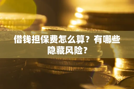 济南借钱担保费怎么算？有哪些隐藏风险？