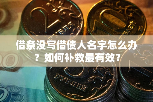 济南借条没写借债人名字怎么办？如何补救最有效？
