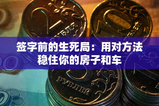 济南签字前的生死局：用对方法稳住你的房子和车