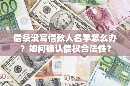 济南借条没写借款人名字怎么办？如何确认债权合法性？