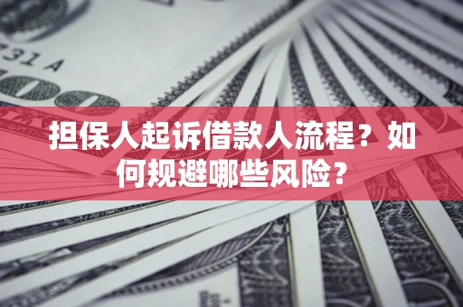 济南担保人起诉借款人流程？如何规避哪些风险？