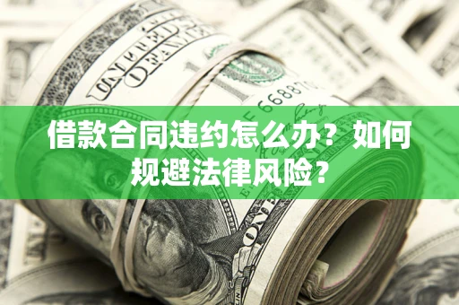 济南借款合同违约怎么办？如何规避法律风险？
